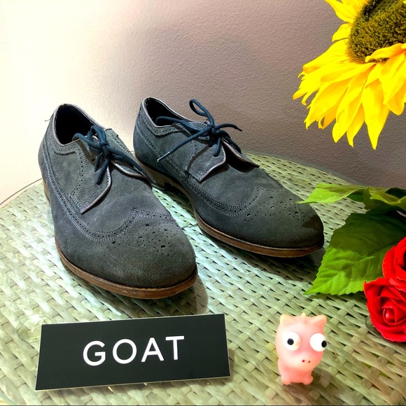 Sold! John Varvatos Brogue Oxford Dress Shoe Size 9.5 - Picture 1 of 5